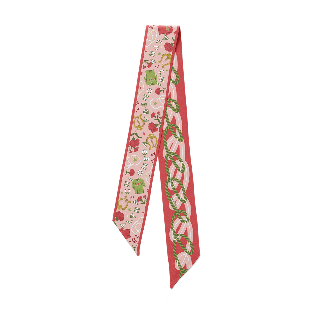 Alpha Chi Omega Skinny Scarf