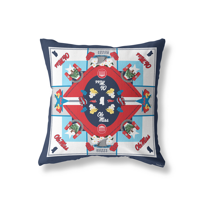 Ole Miss Rebels Cotton Pillow Cover